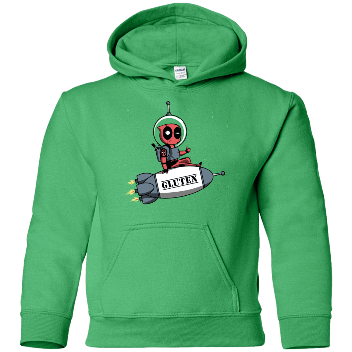 Sweatshirts Irish Green / YS Gluten No More Youth Hoodie