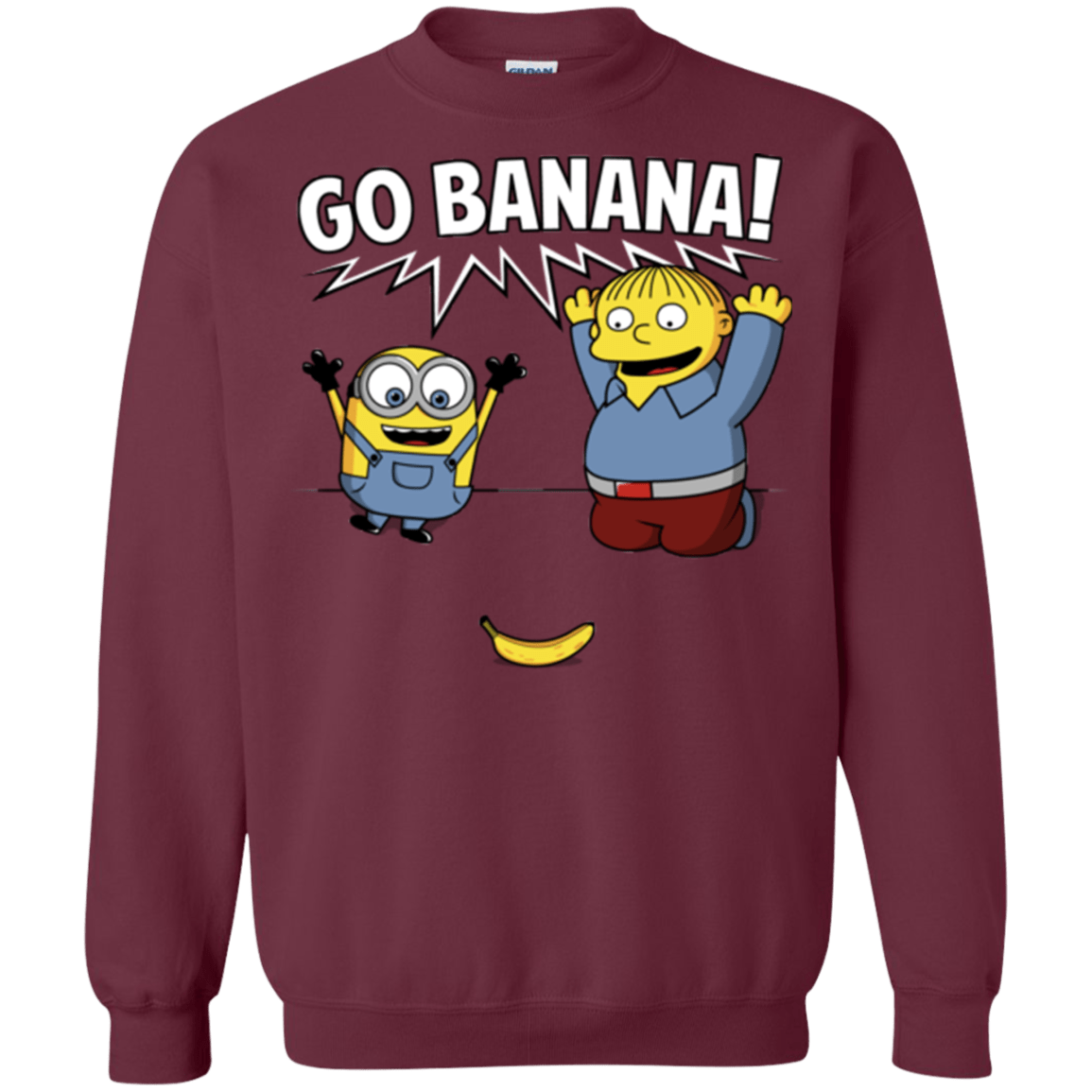 Sweatshirts Maroon / S Go Banana! Crewneck Sweatshirt