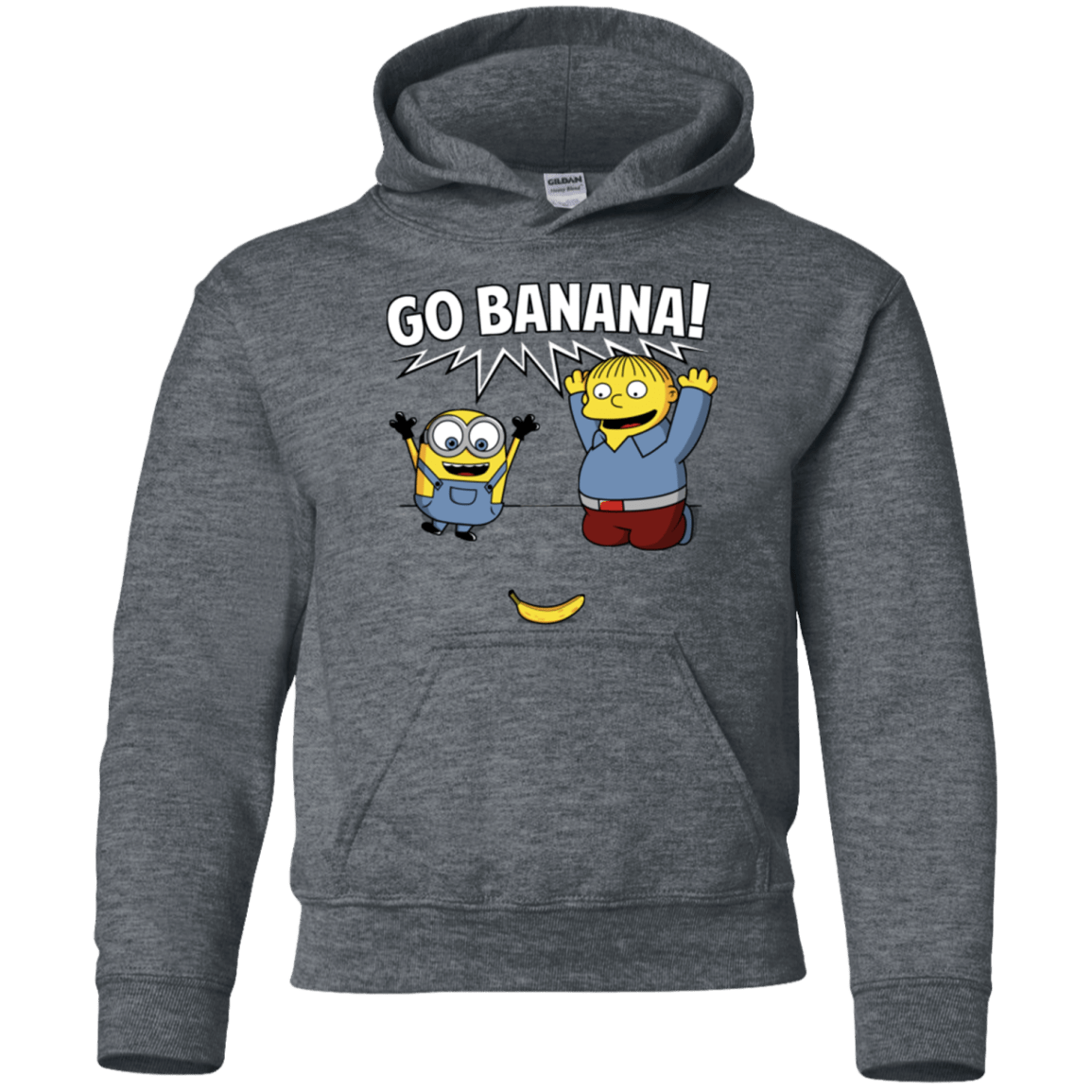 Sweatshirts Dark Heather / YS Go Banana! Youth Hoodie