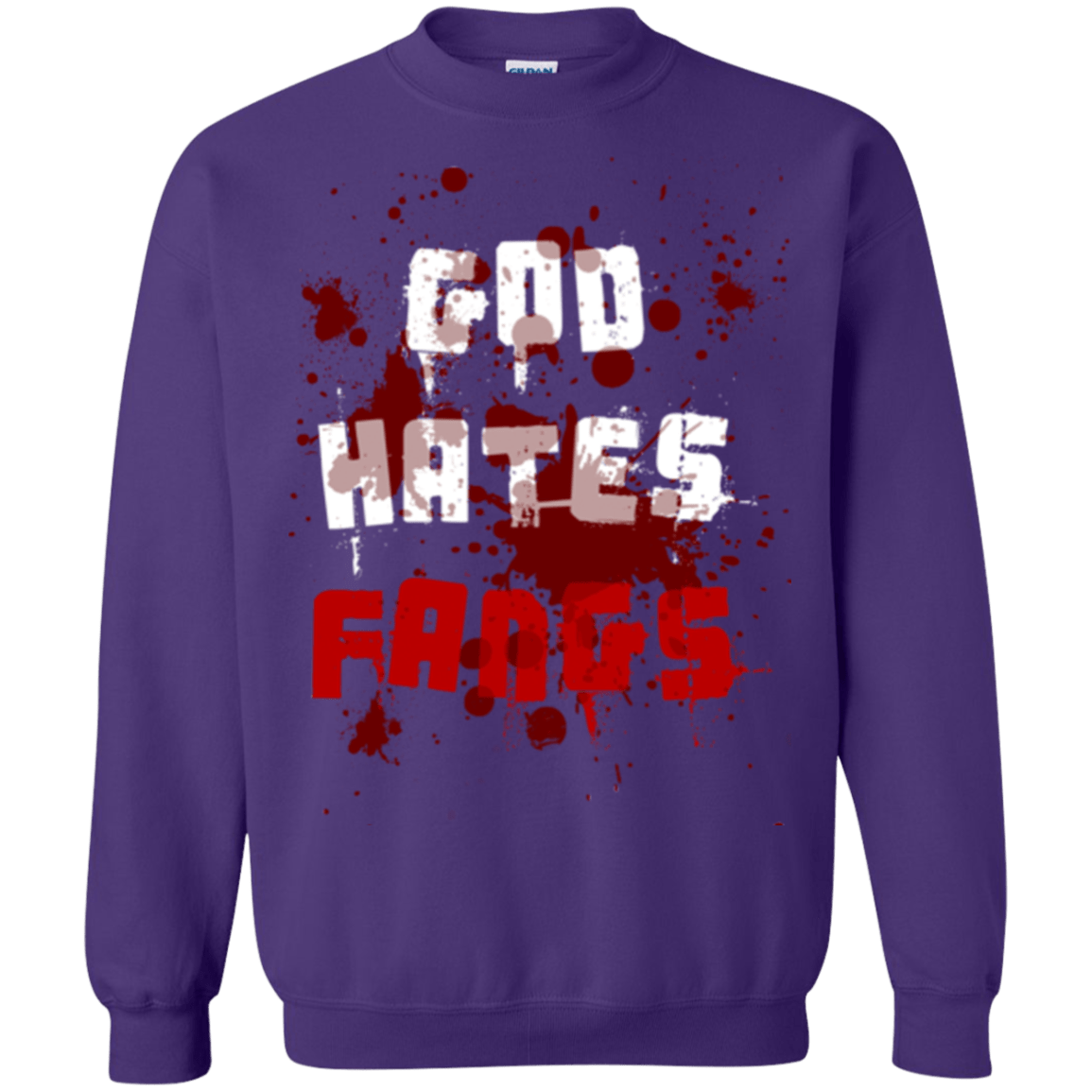 Sweatshirts Purple / Small God hates fangs Crewneck Sweatshirt