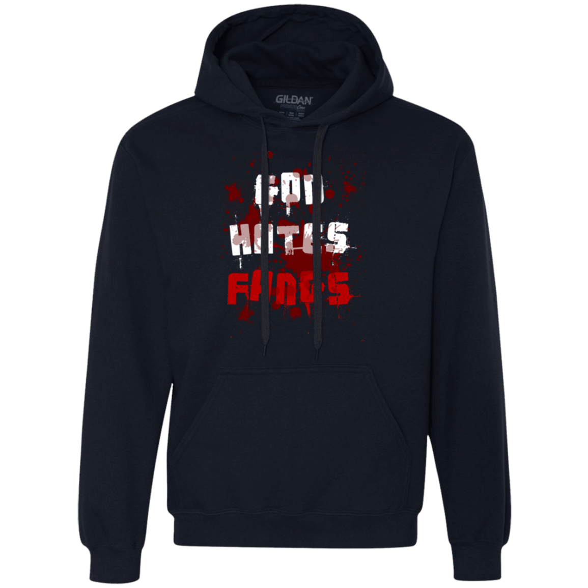 Sweatshirts Navy / Small God hates fangs Premium Fleece Hoodie