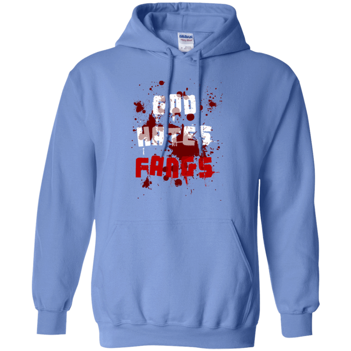 Sweatshirts Carolina Blue / Small God hates fangs Pullover Hoodie
