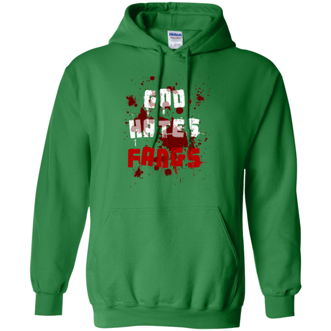 Sweatshirts Irish Green / Small God hates fangs Pullover Hoodie
