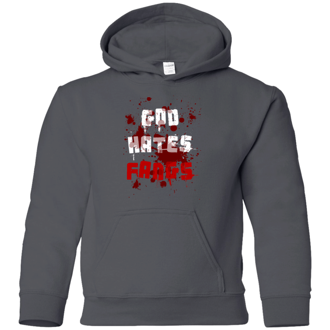 Sweatshirts Charcoal / YS God hates fangs Youth Hoodie
