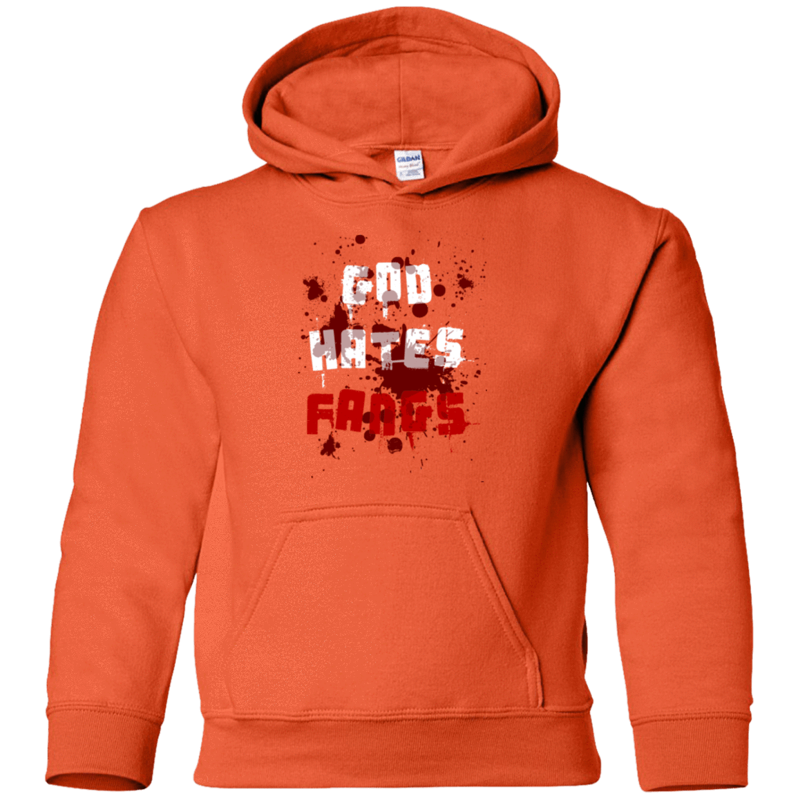 Sweatshirts Orange / YS God hates fangs Youth Hoodie