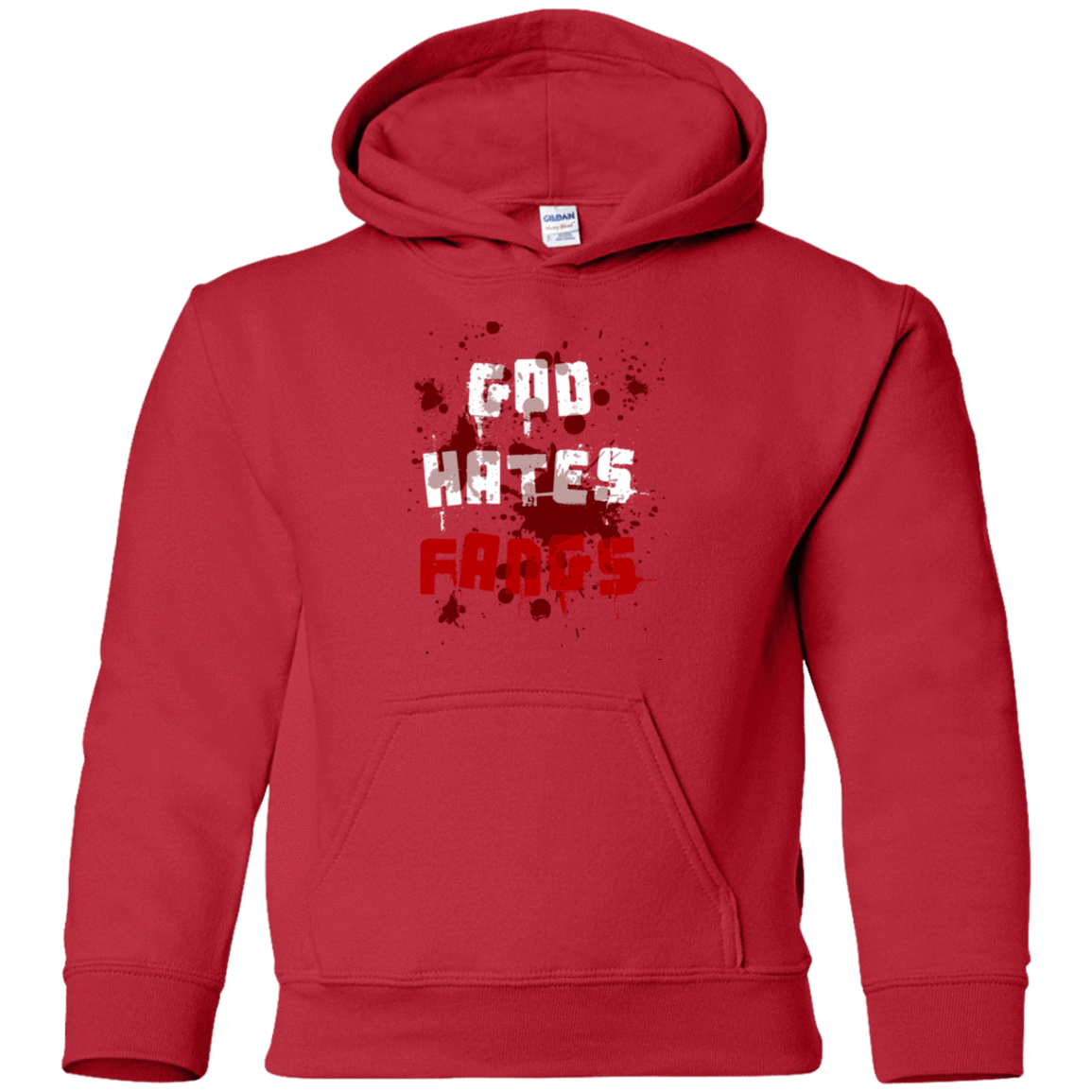 Sweatshirts Red / YS God hates fangs Youth Hoodie