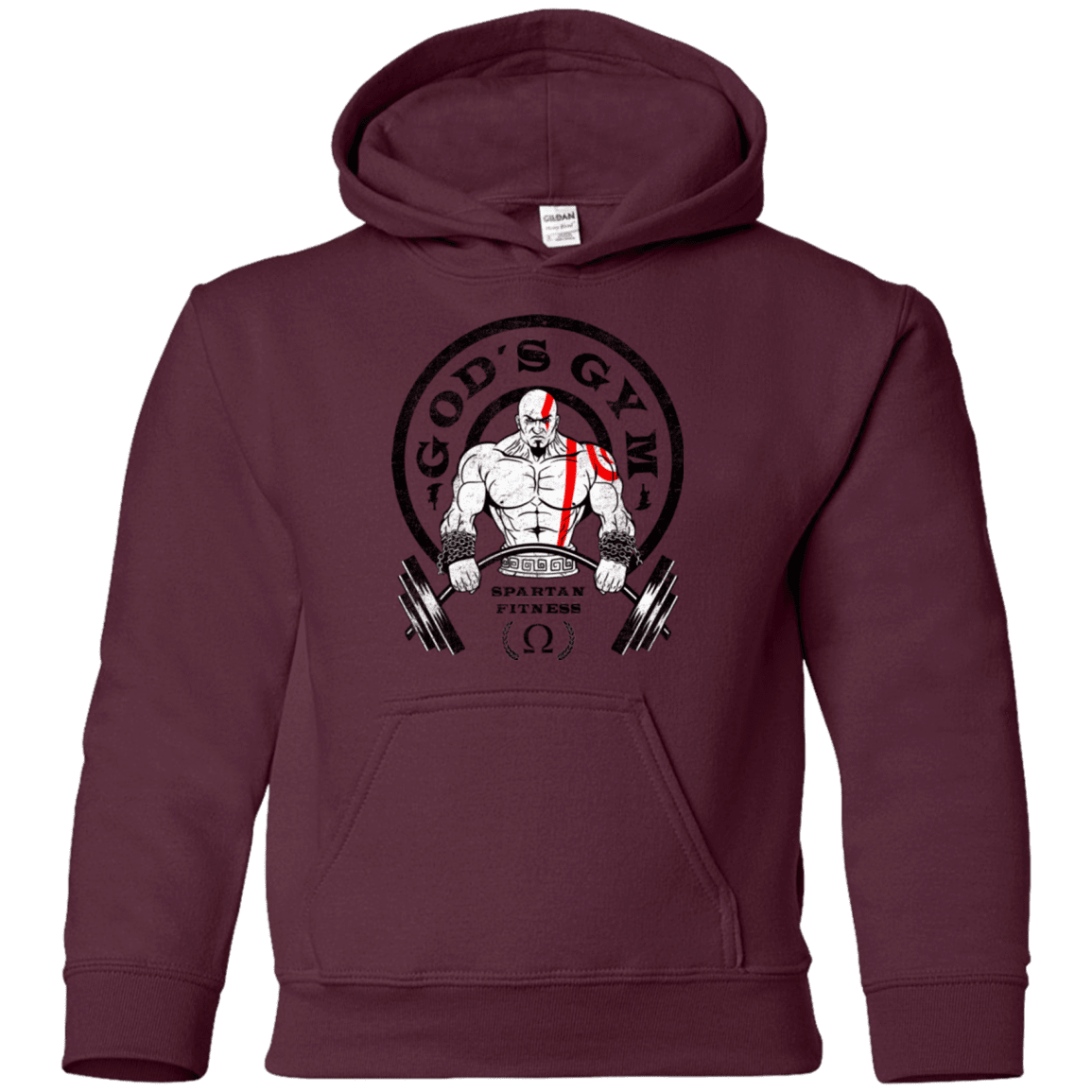 Sweatshirts Maroon / YS God's Gym Youth Hoodie