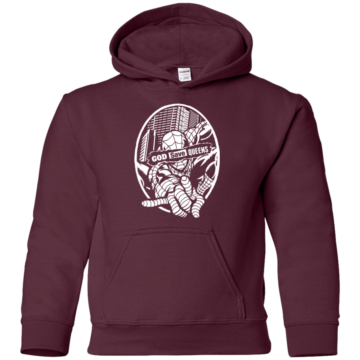 Sweatshirts Maroon / YS GOD SAVE QUEENS Youth Hoodie
