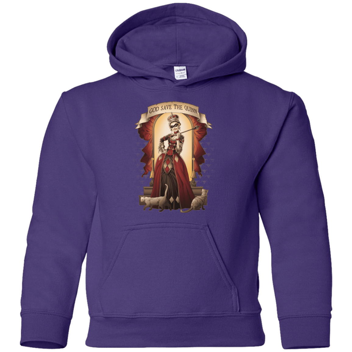 Sweatshirts Purple / YS God Save The Quinn Youth Hoodie