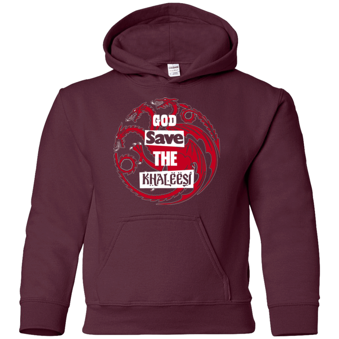 Sweatshirts Maroon / YS God save Youth Hoodie
