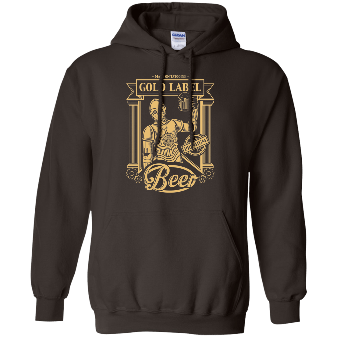 Sweatshirts Dark Chocolate / S Gold Label Beer Pullover Hoodie