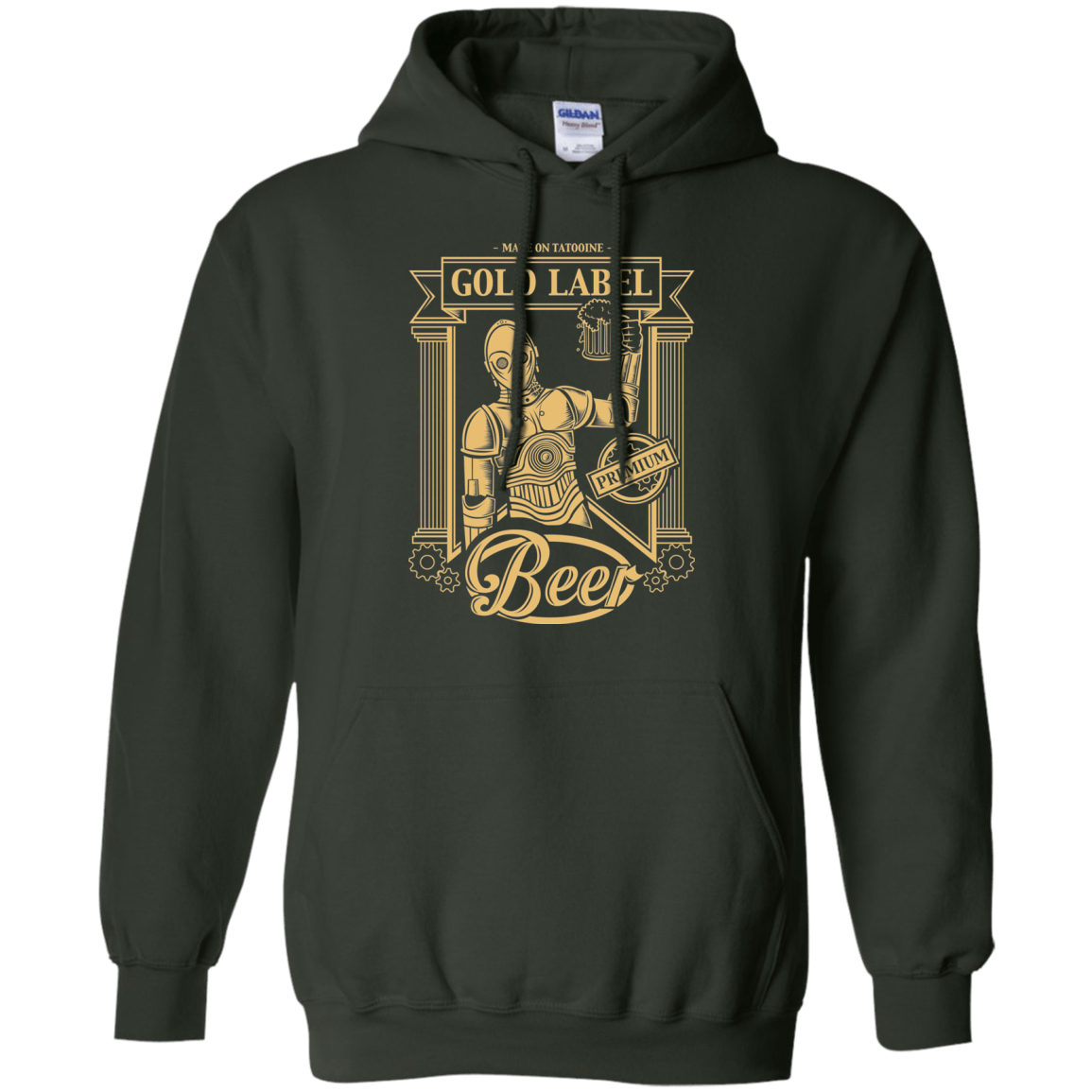 Sweatshirts Forest Green / S Gold Label Beer Pullover Hoodie