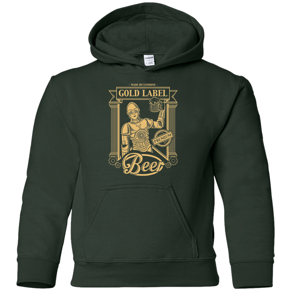 Sweatshirts Forest Green / YS Gold Label Beer Youth Hoodie