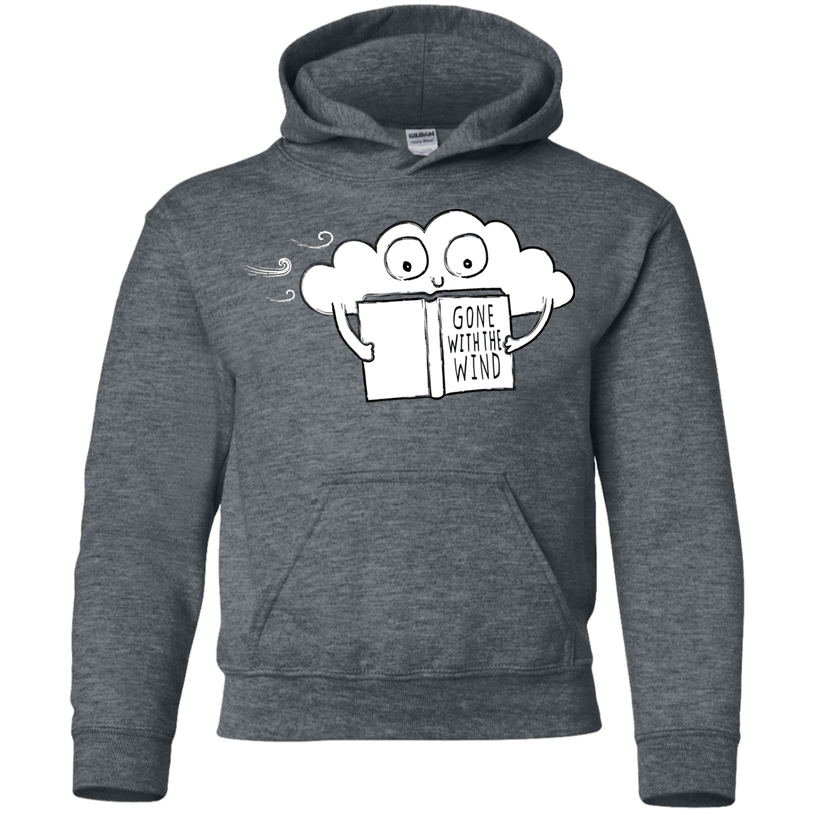 Sweatshirts Dark Heather / YS Gone with the Wind Youth Hoodie