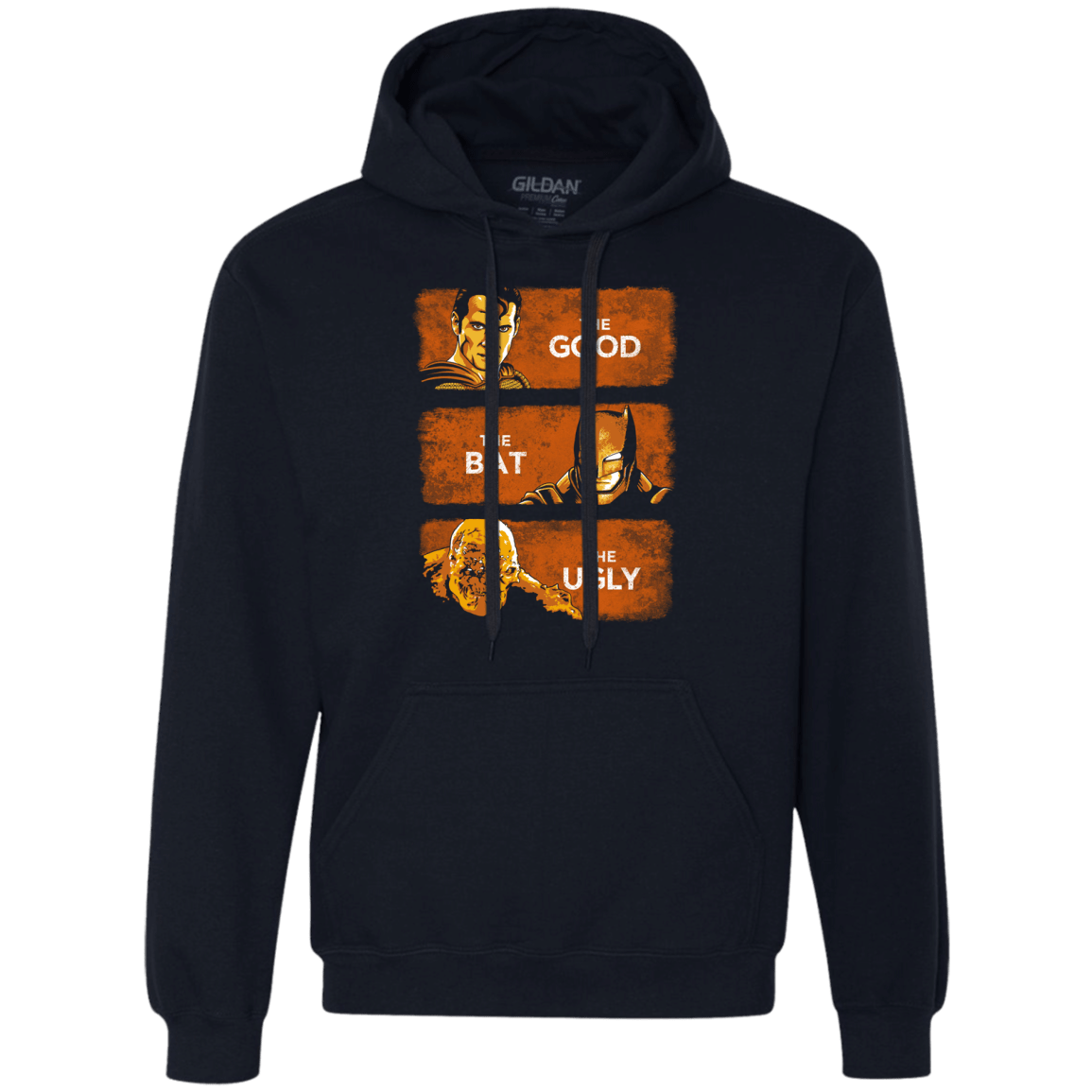 Sweatshirts Navy / S Good, Bat, Ugly Premium Fleece Hoodie