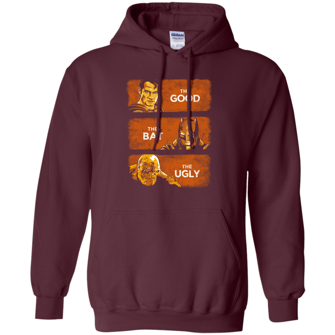 Sweatshirts Maroon / S Good, Bat, Ugly Pullover Hoodie