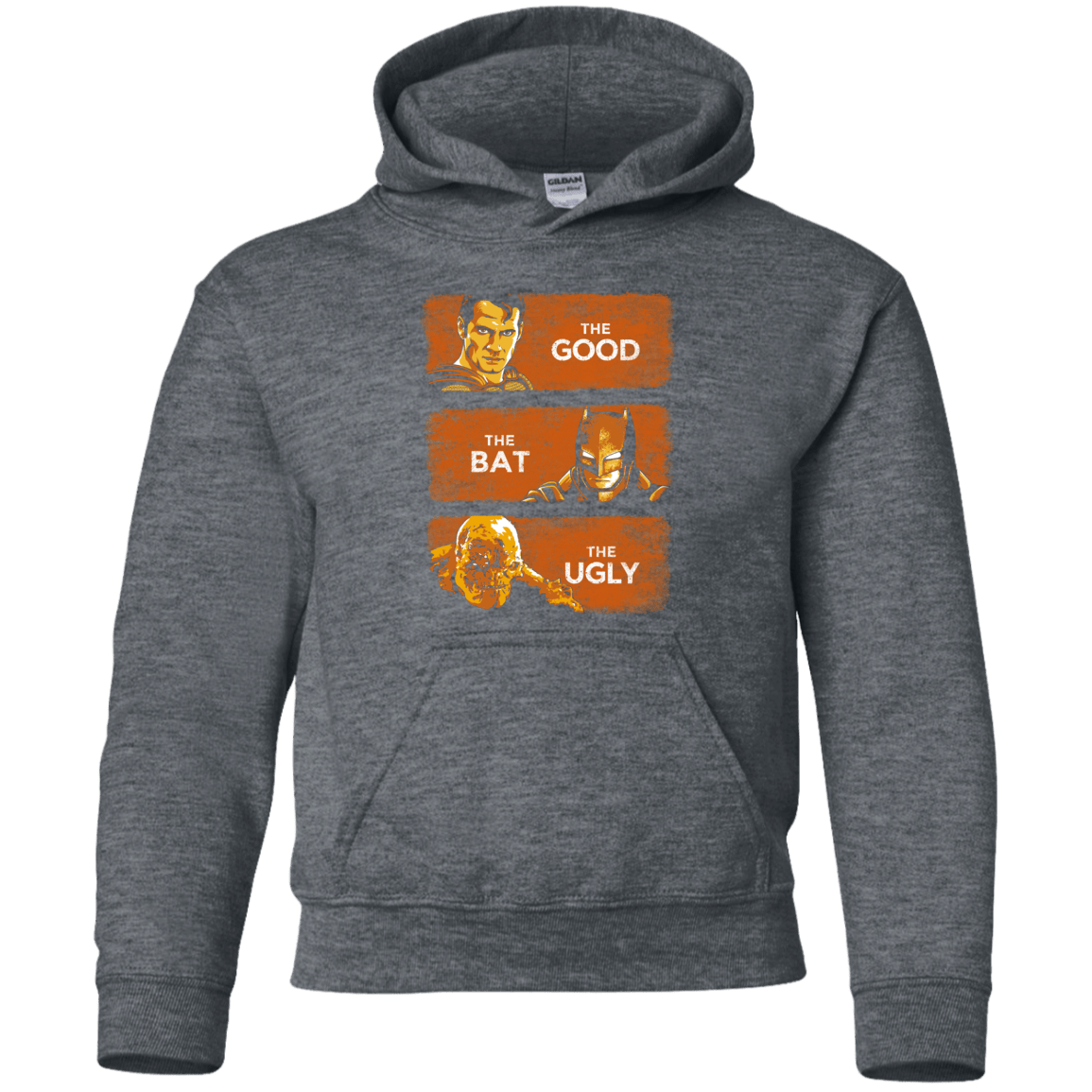 Sweatshirts Dark Heather / YS Good, Bat, Ugly Youth Hoodie
