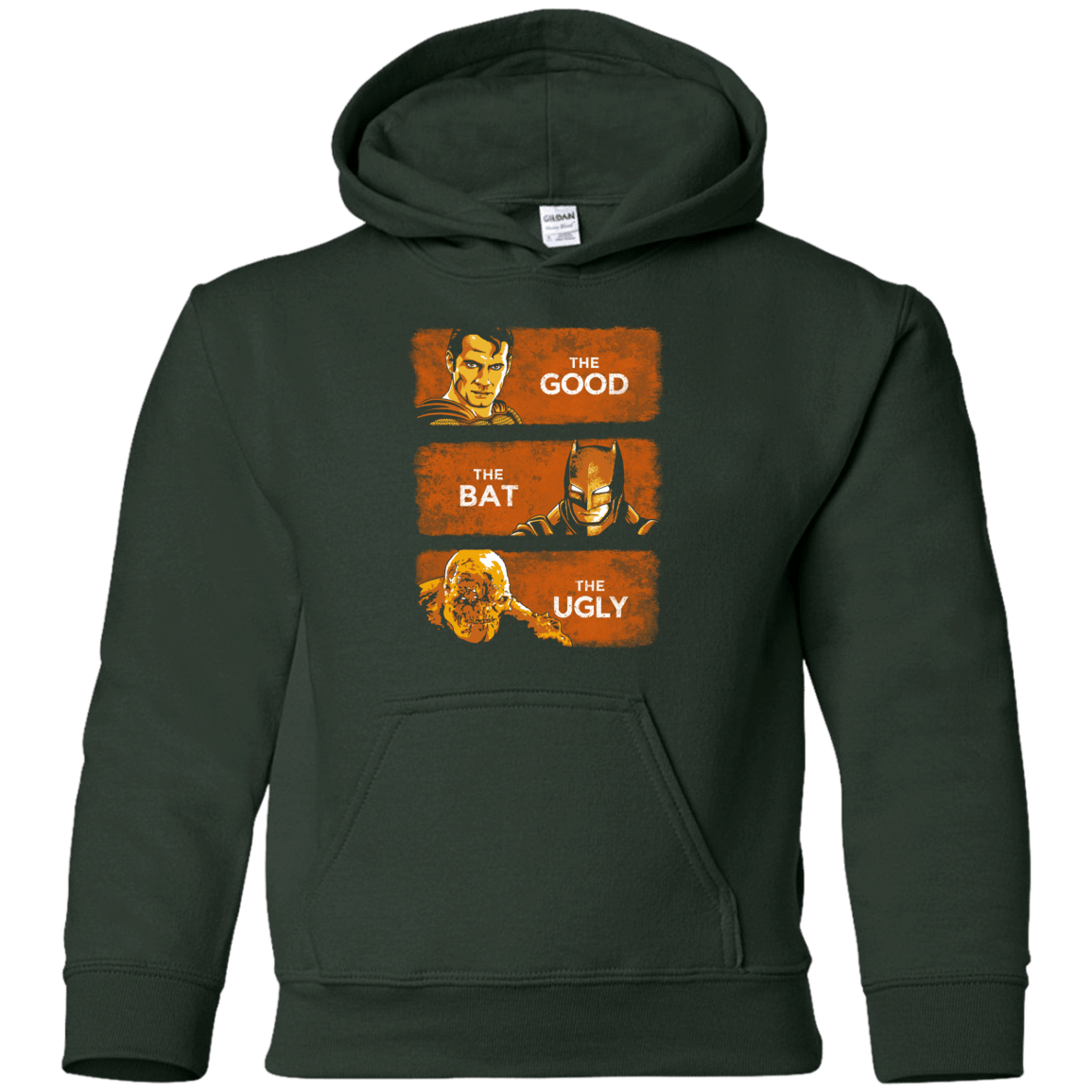Sweatshirts Forest Green / YS Good, Bat, Ugly Youth Hoodie