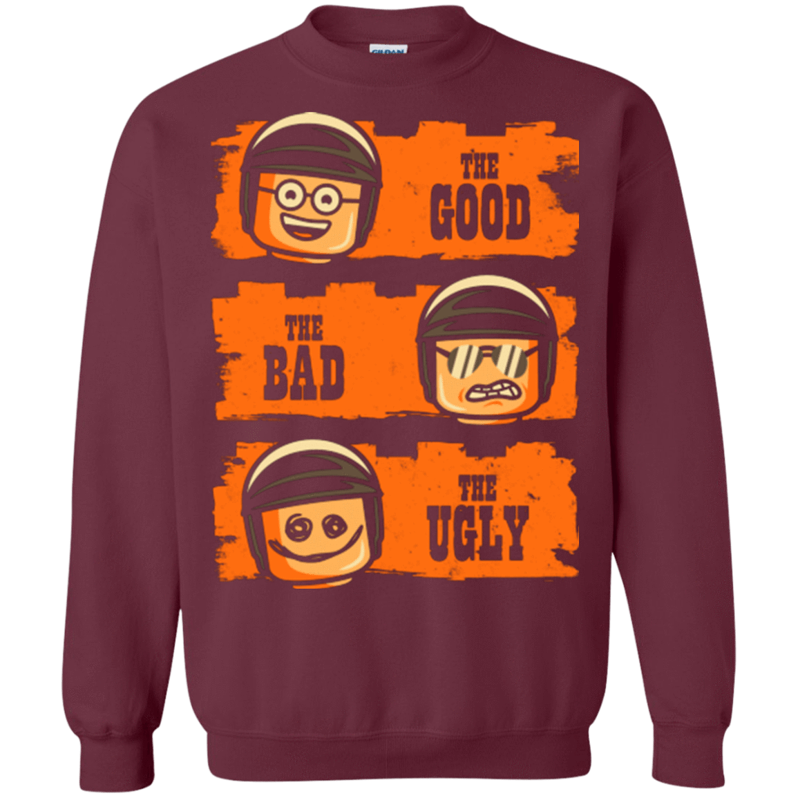 Sweatshirts Maroon / Small GOOD COP BAD COP UGLY COP Crewneck Sweatshirt