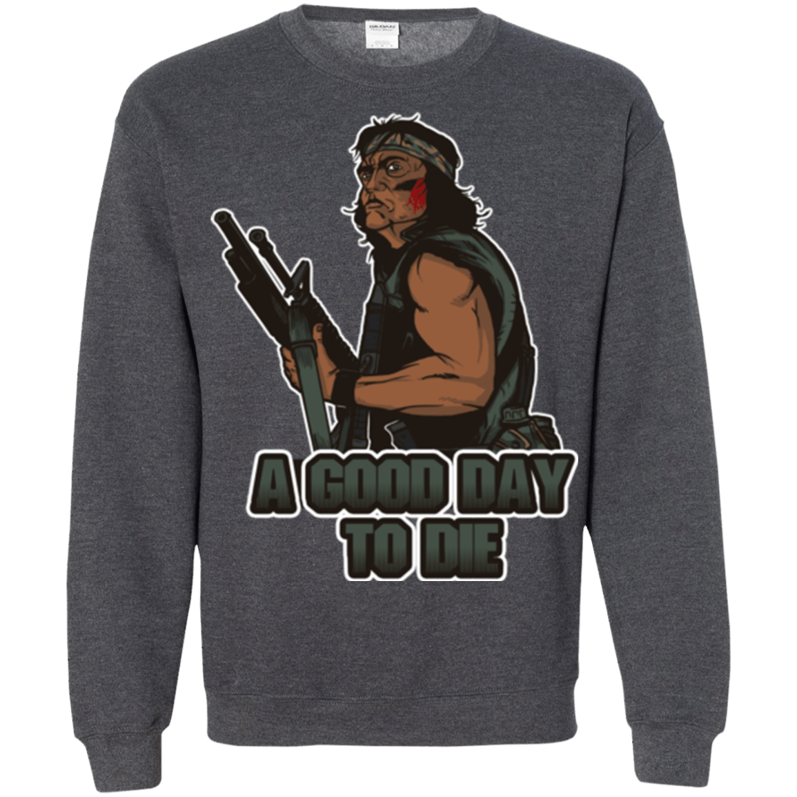 Sweatshirts Dark Heather / Small Good Day To Die Crewneck Sweatshirt