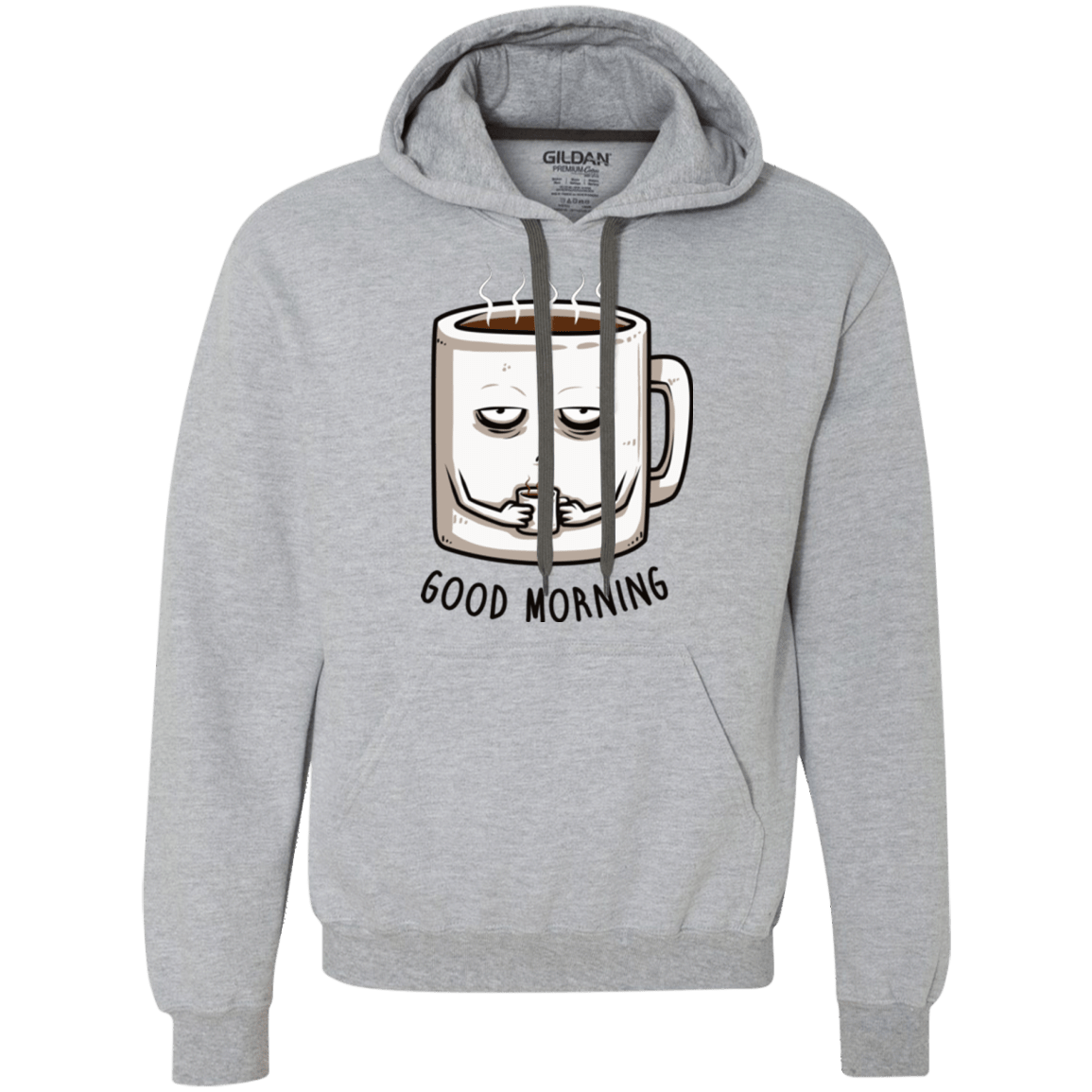 Sweatshirts Sport Grey / Small Good morning Premium Fleece Hoodie