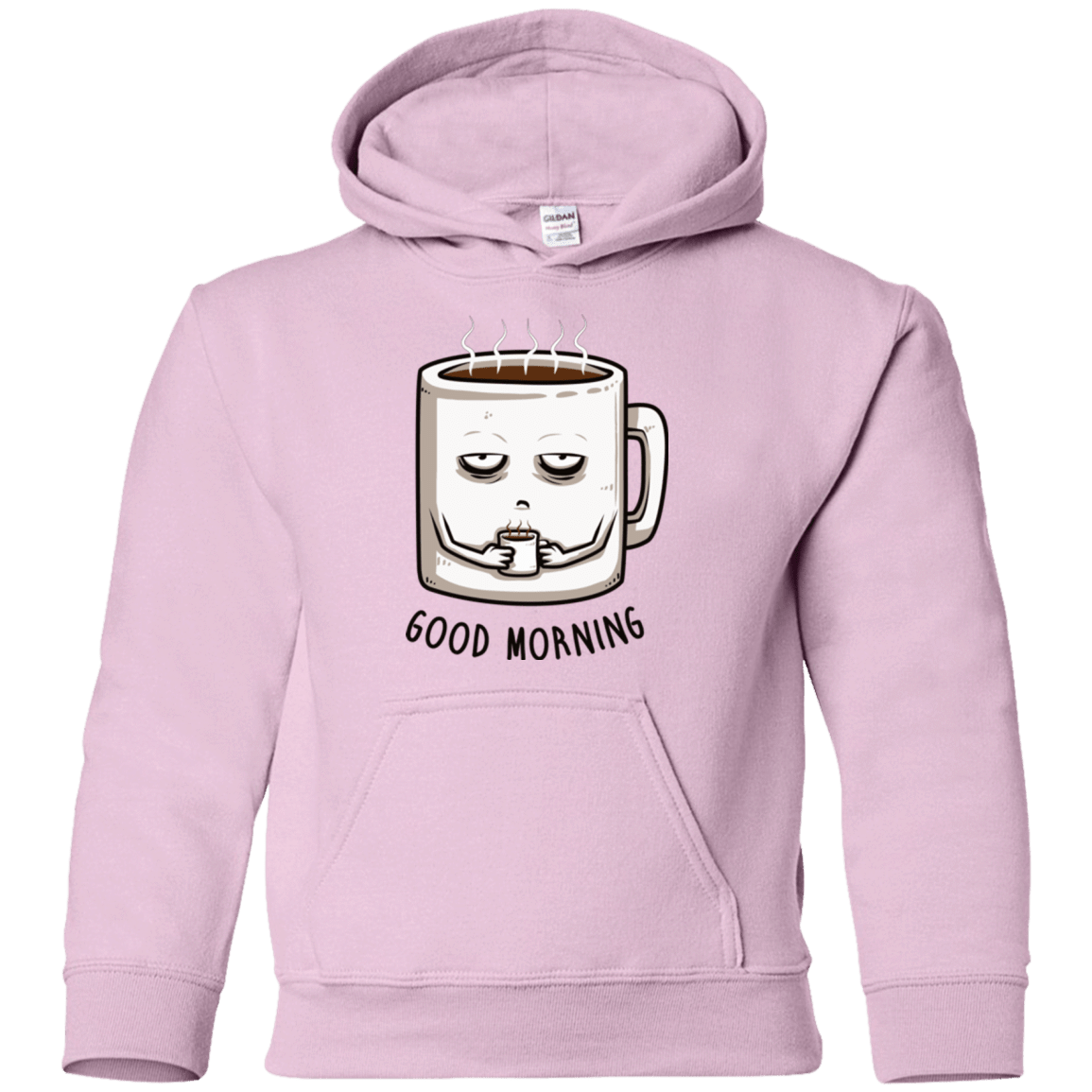 Sweatshirts Light Pink / YS Good morning Youth Hoodie