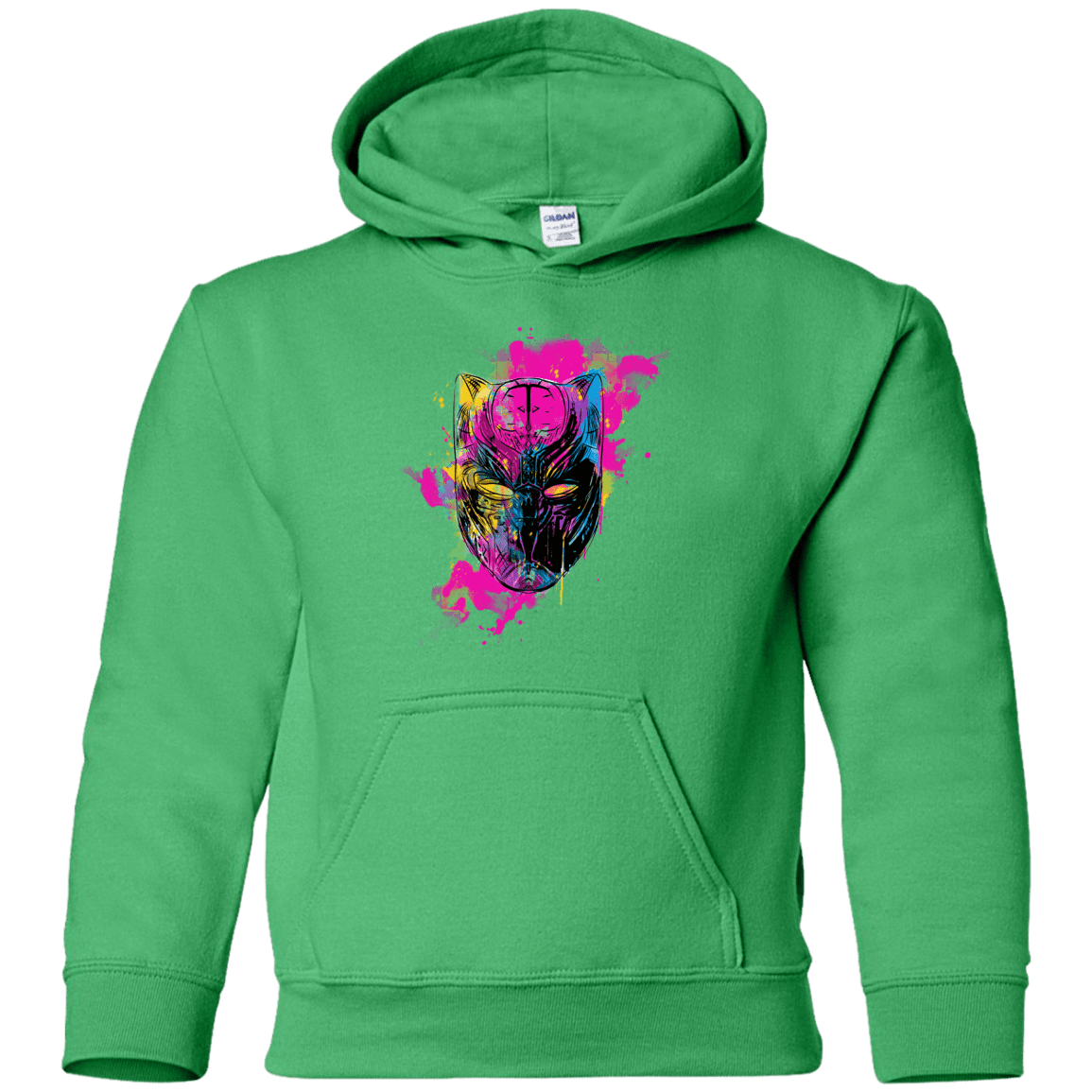 Sweatshirts Irish Green / YS Graffiti Panther Youth Hoodie