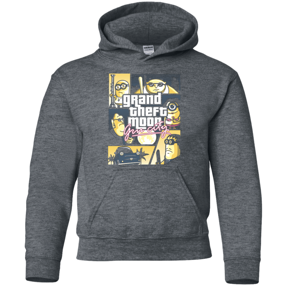 Sweatshirts Dark Heather / YS Grand theft moon Youth Hoodie