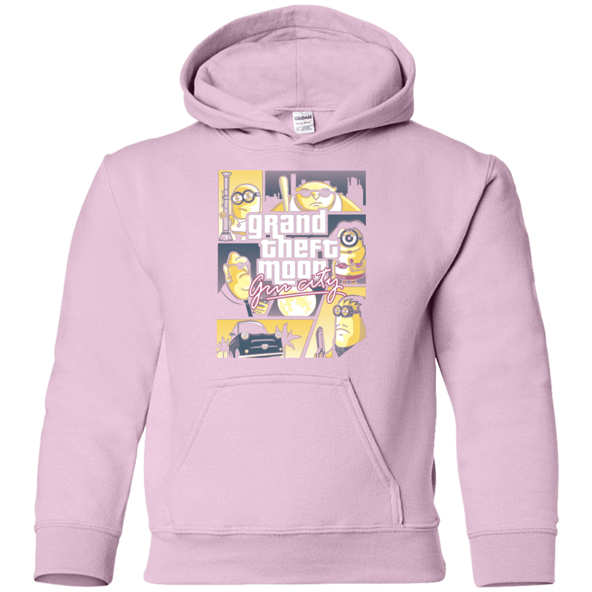 Sweatshirts Light Pink / YS Grand theft moon Youth Hoodie