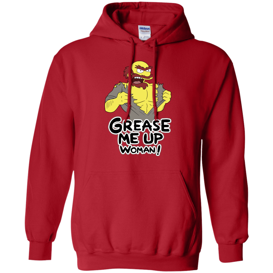 Sweatshirts Red / S Grease Me Up Pullover Hoodie