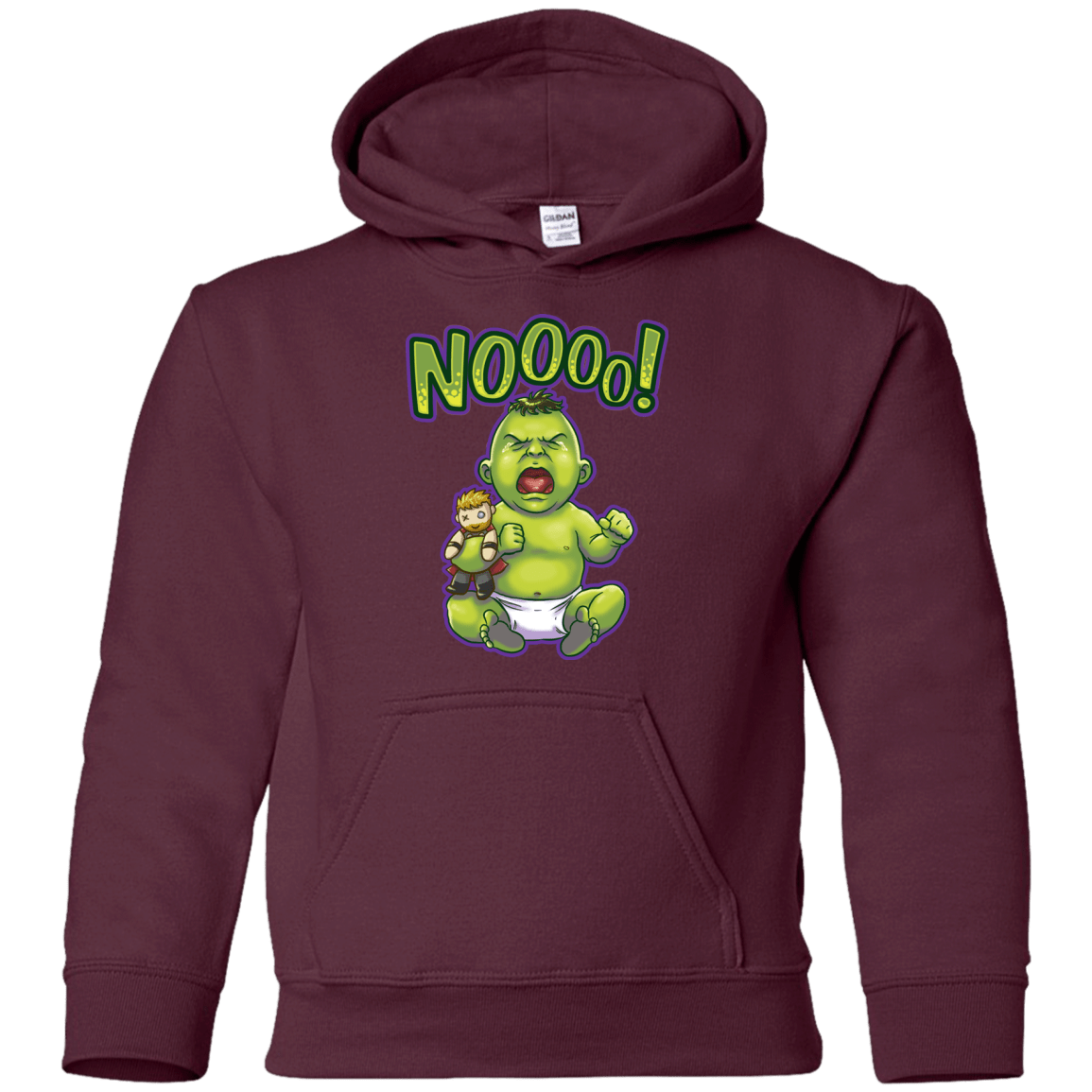 Sweatshirts Maroon / YS Green Crybaby Youth Hoodie