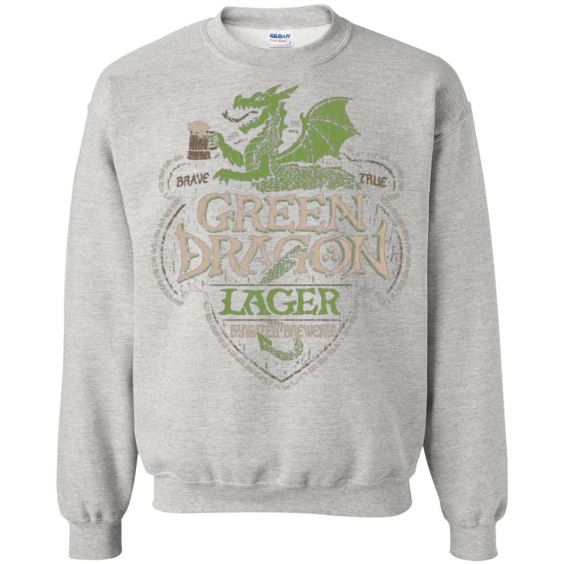 Sweatshirts Ash / Small Green Dragon Crewneck Sweatshirt