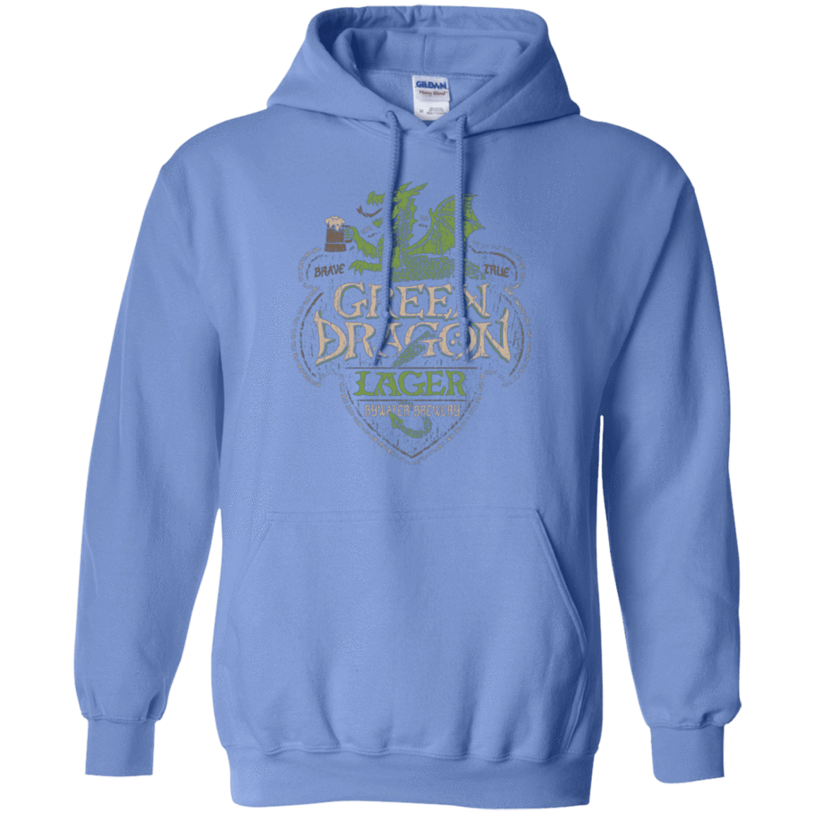 Sweatshirts Carolina Blue / Small Green Dragon Pullover Hoodie