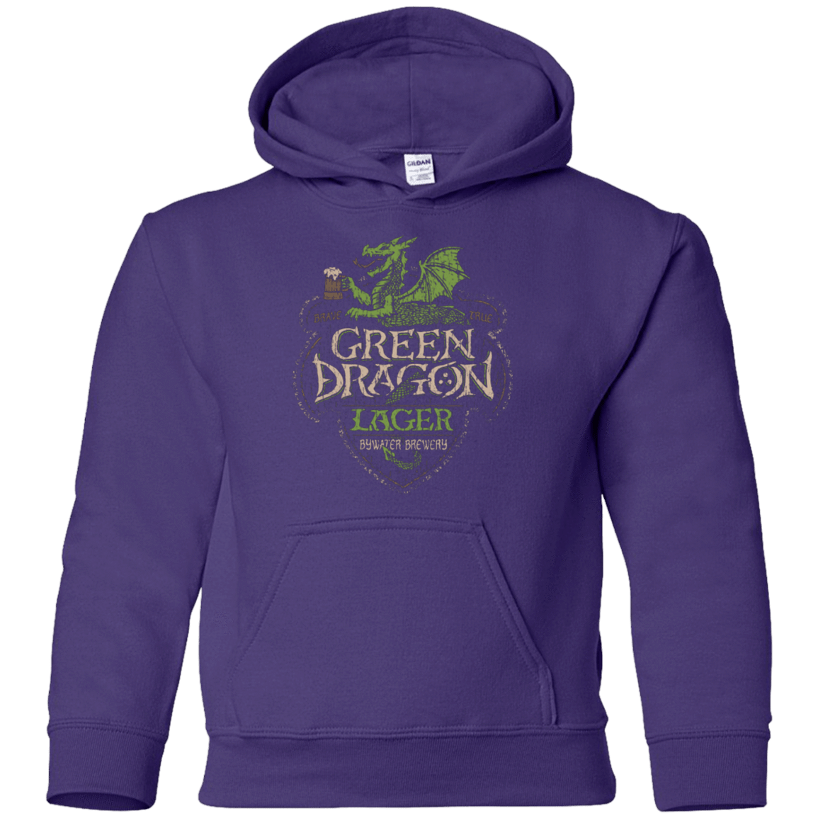 Sweatshirts Purple / YS Green Dragon Youth Hoodie