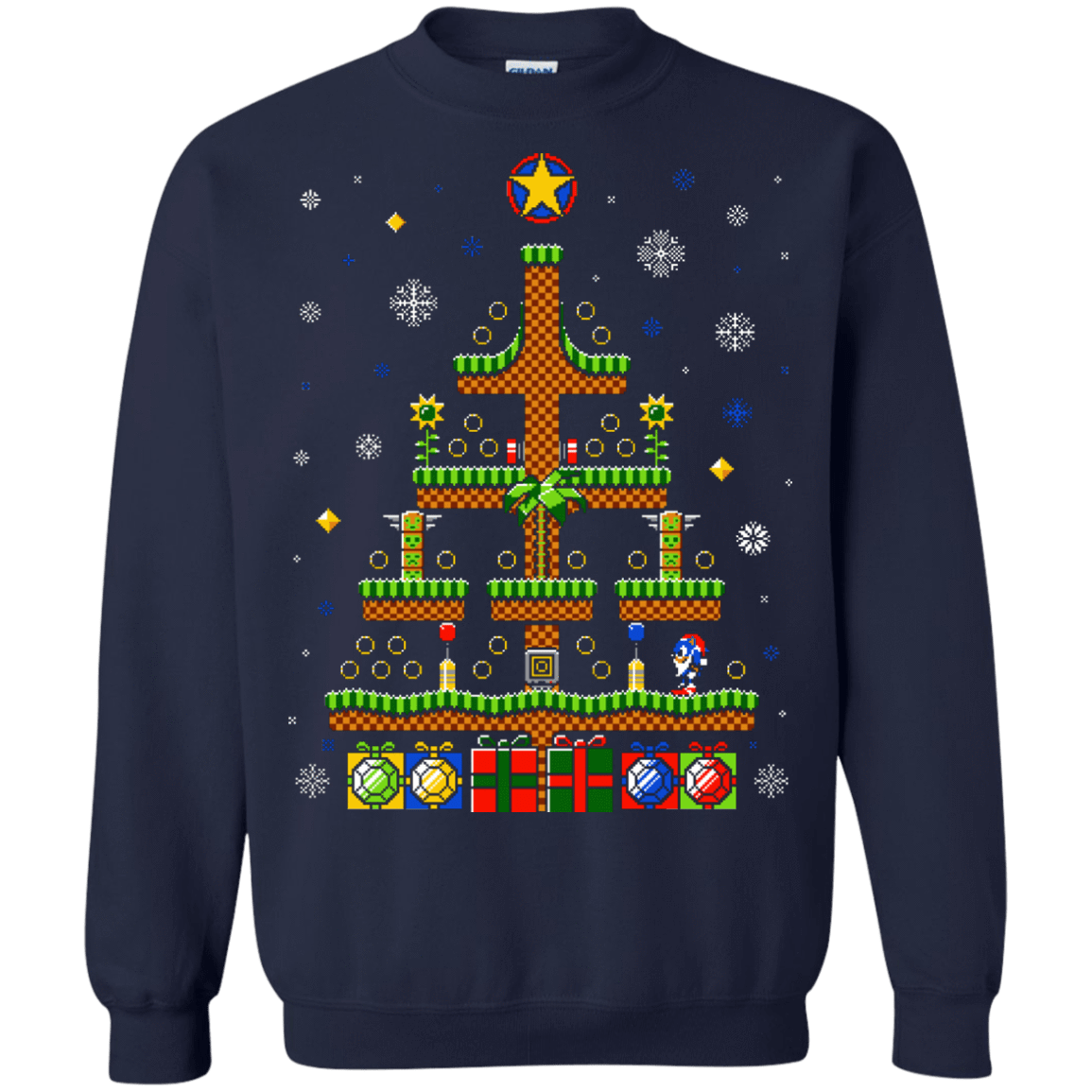 Sweatshirts Navy / Small Green Hill Christmas Crewneck Sweatshirt