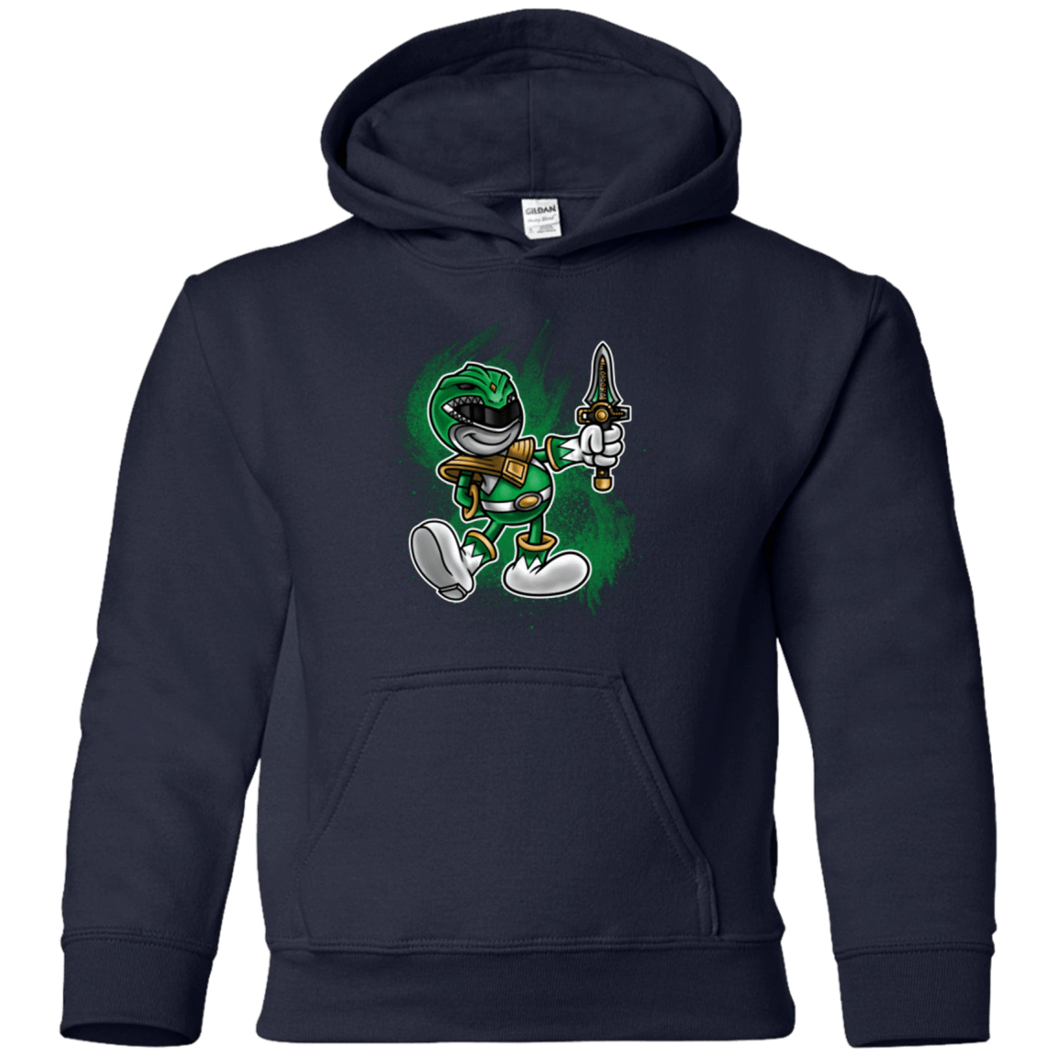 Sweatshirts Navy / YS Green Ranger Artwork Youth Hoodie