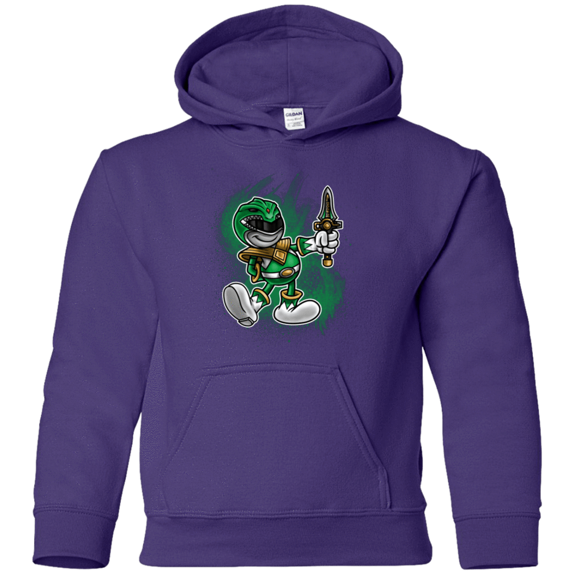 Sweatshirts Purple / YS Green Ranger Artwork Youth Hoodie