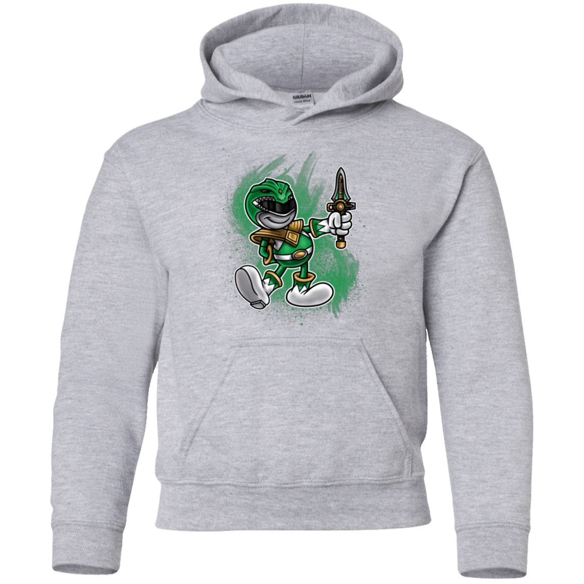 Sweatshirts Sport Grey / YS Green Ranger Artwork Youth Hoodie