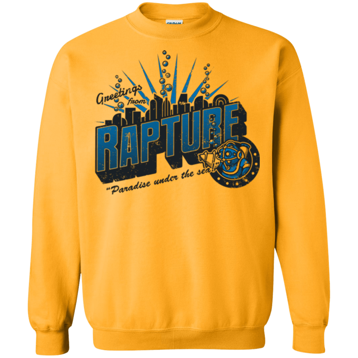 Sweatshirts Gold / Small Greetings from Rapture Crewneck Sweatshirt