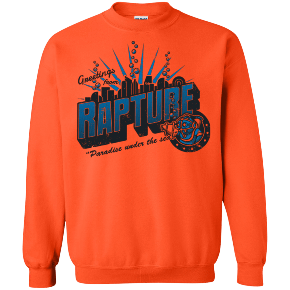 Sweatshirts Orange / Small Greetings from Rapture Crewneck Sweatshirt