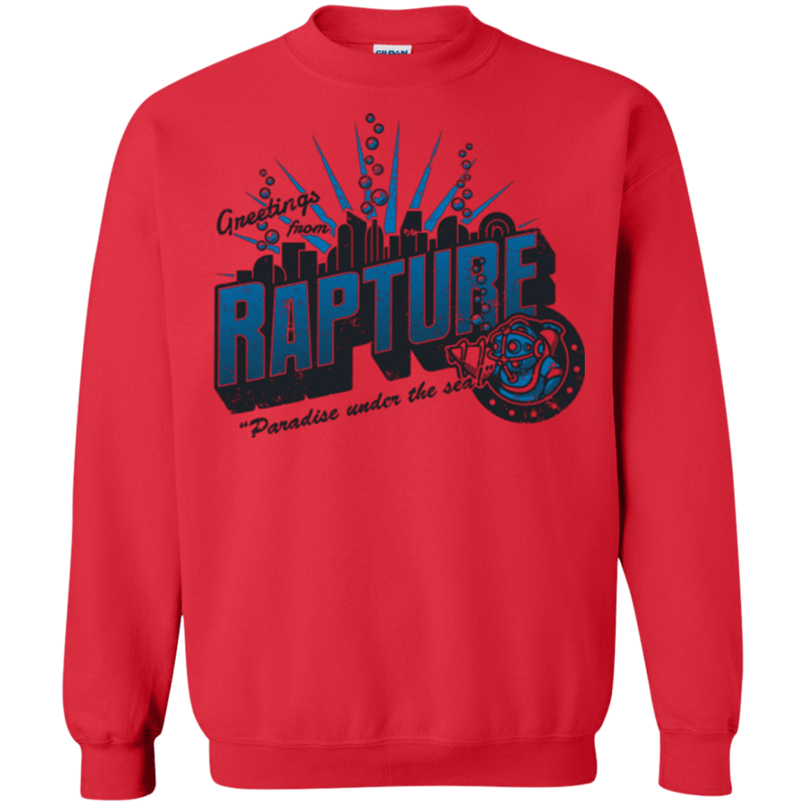 Sweatshirts Red / Small Greetings from Rapture Crewneck Sweatshirt