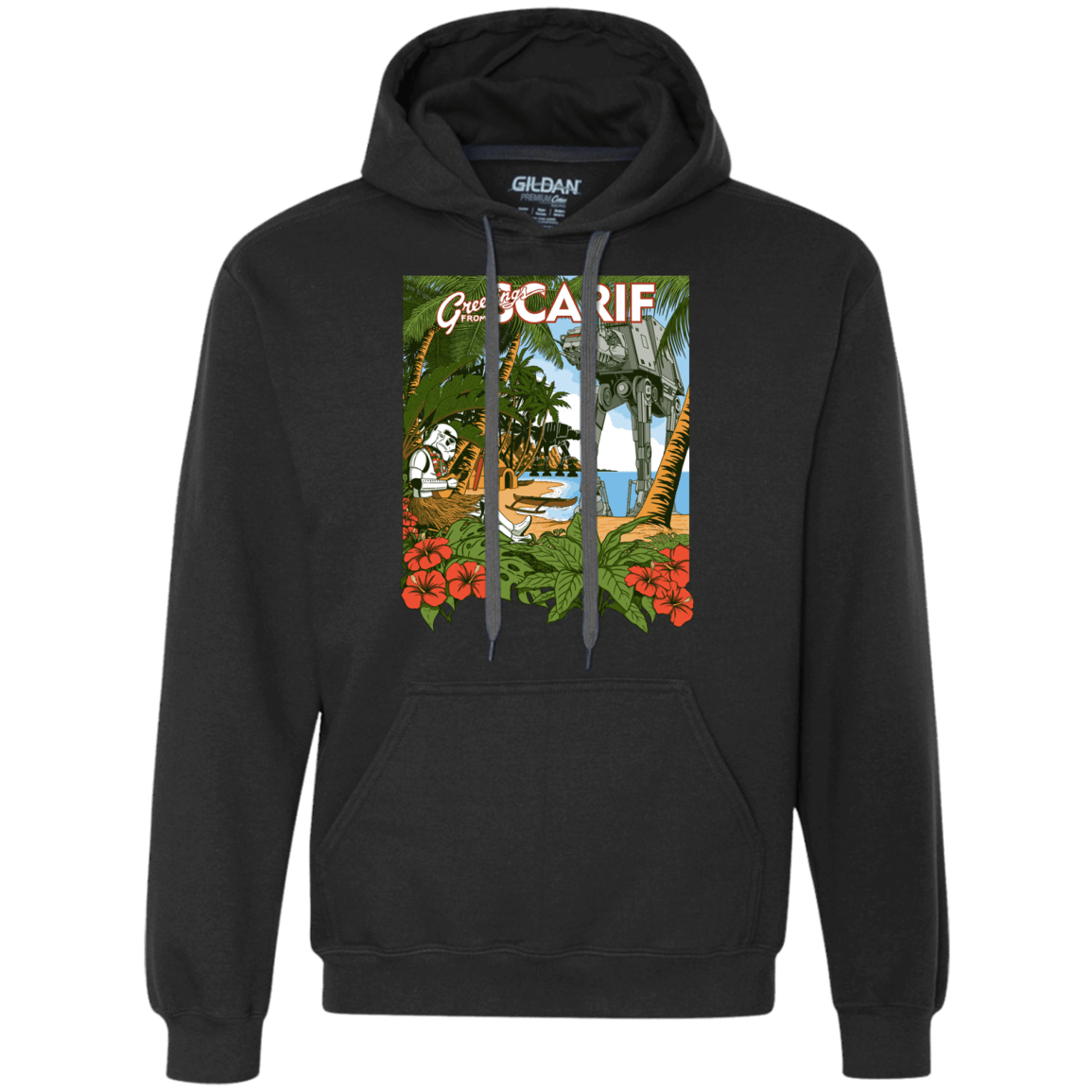Sweatshirts Black / S Greetings from Scarif Premium Fleece Hoodie