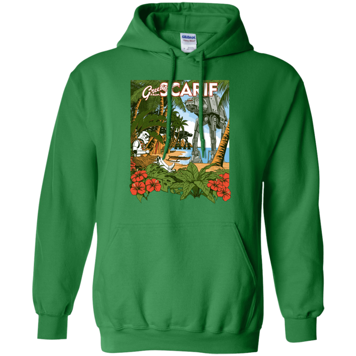 Sweatshirts Irish Green / S Greetings from Scarif Pullover Hoodie