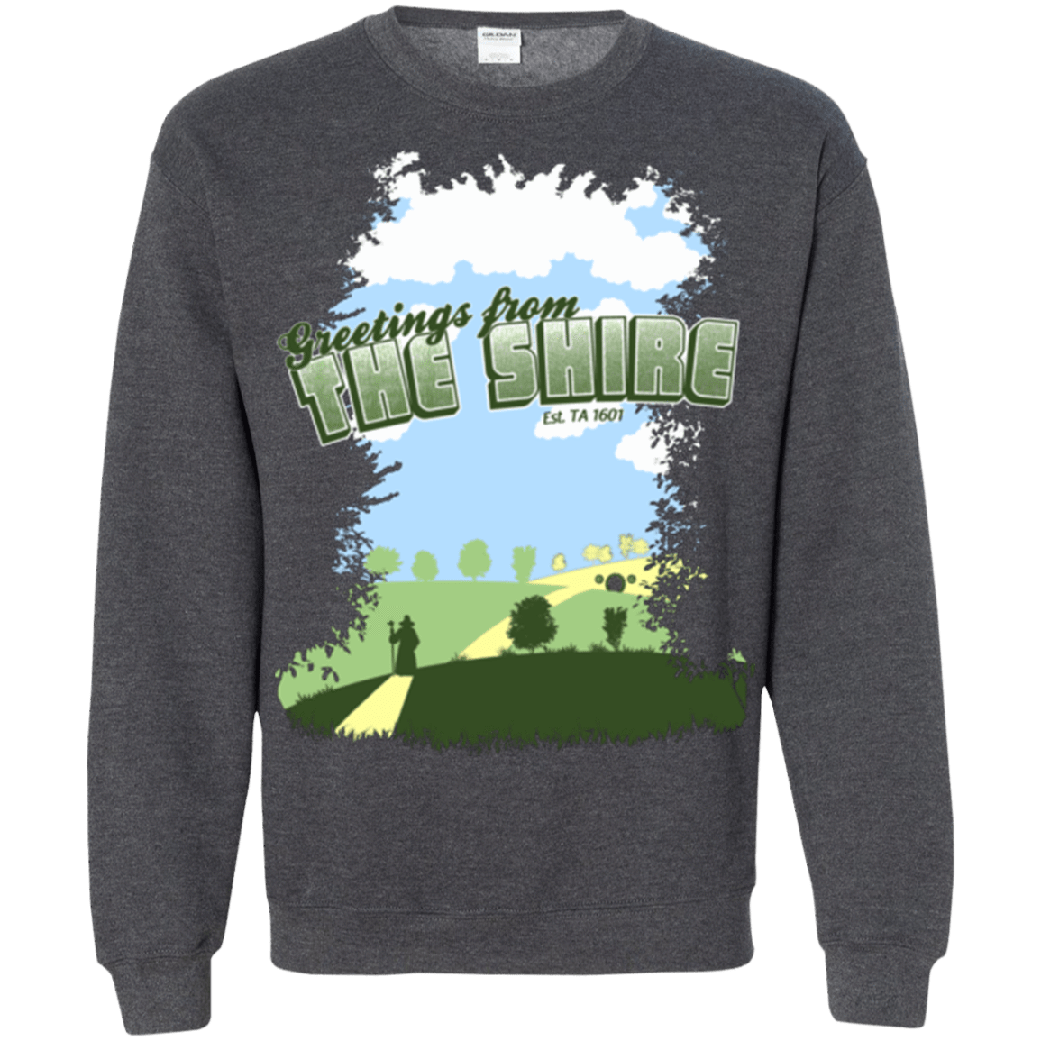 Sweatshirts Dark Heather / Small Greetings From Shire Crewneck Sweatshirt