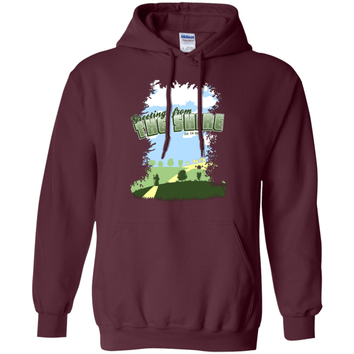 Sweatshirts Maroon / Small Greetings From Shire Pullover Hoodie