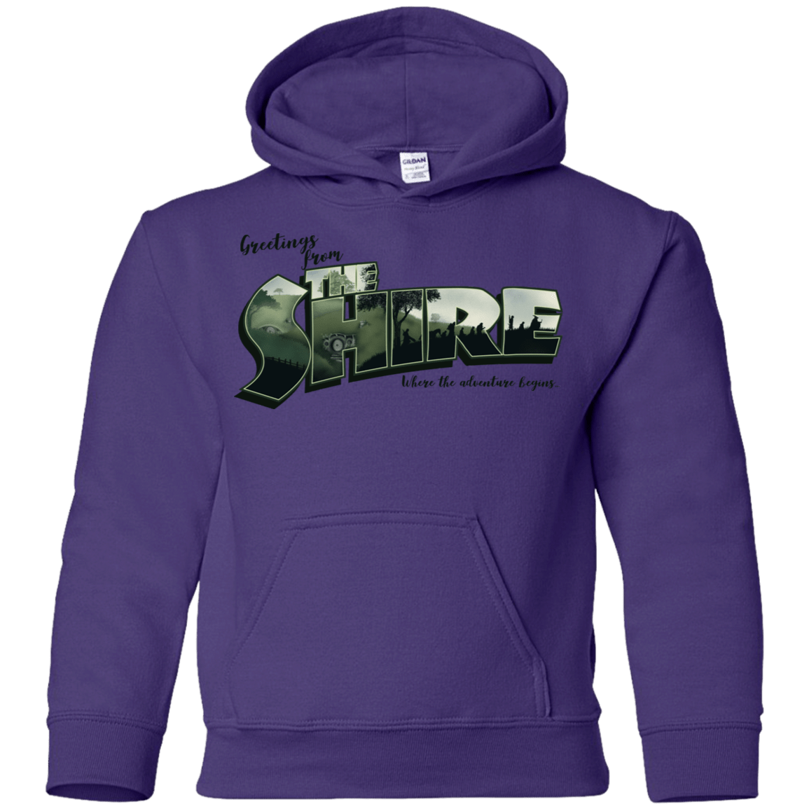 Sweatshirts Purple / YS Greetings from the Shire Youth Hoodie