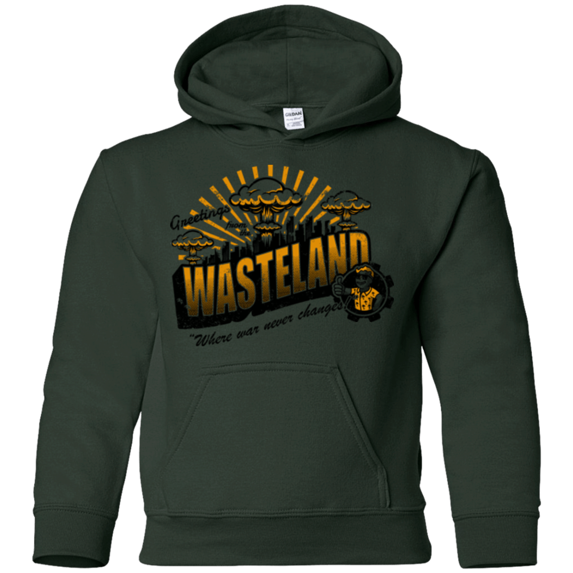 Sweatshirts Forest Green / YS Greetings from the Wasteland! Youth Hoodie
