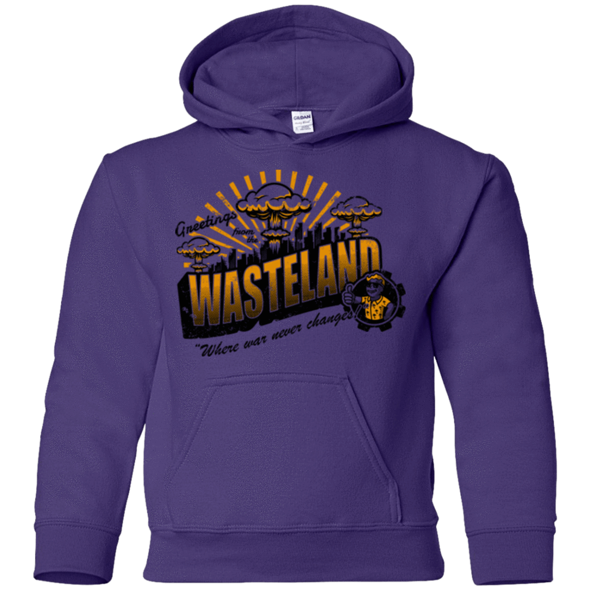 Sweatshirts Purple / YS Greetings from the Wasteland! Youth Hoodie