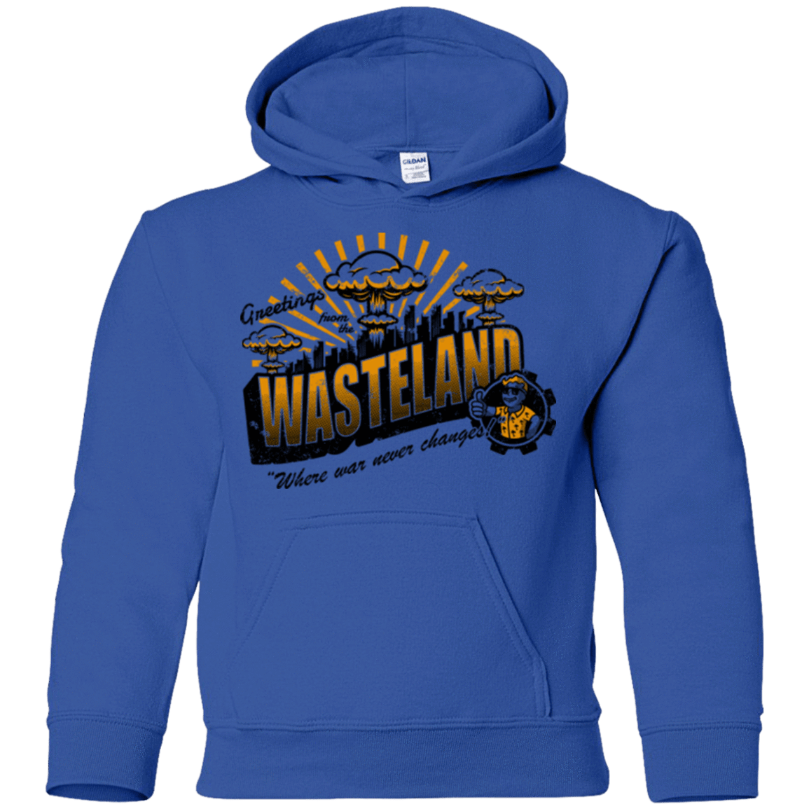 Sweatshirts Royal / YS Greetings from the Wasteland! Youth Hoodie