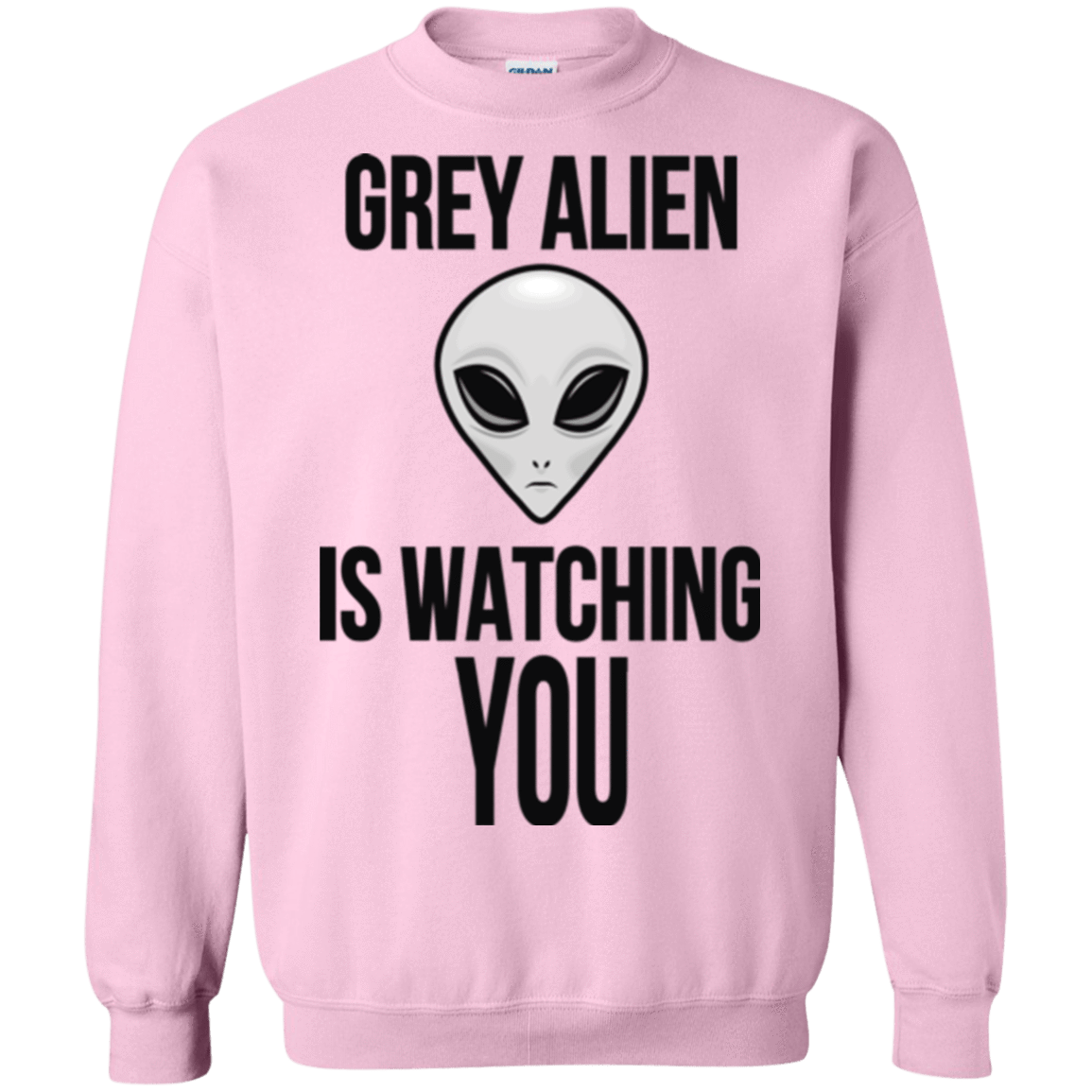 Sweatshirts Light Pink / Small Grey Alien Crewneck Sweatshirt